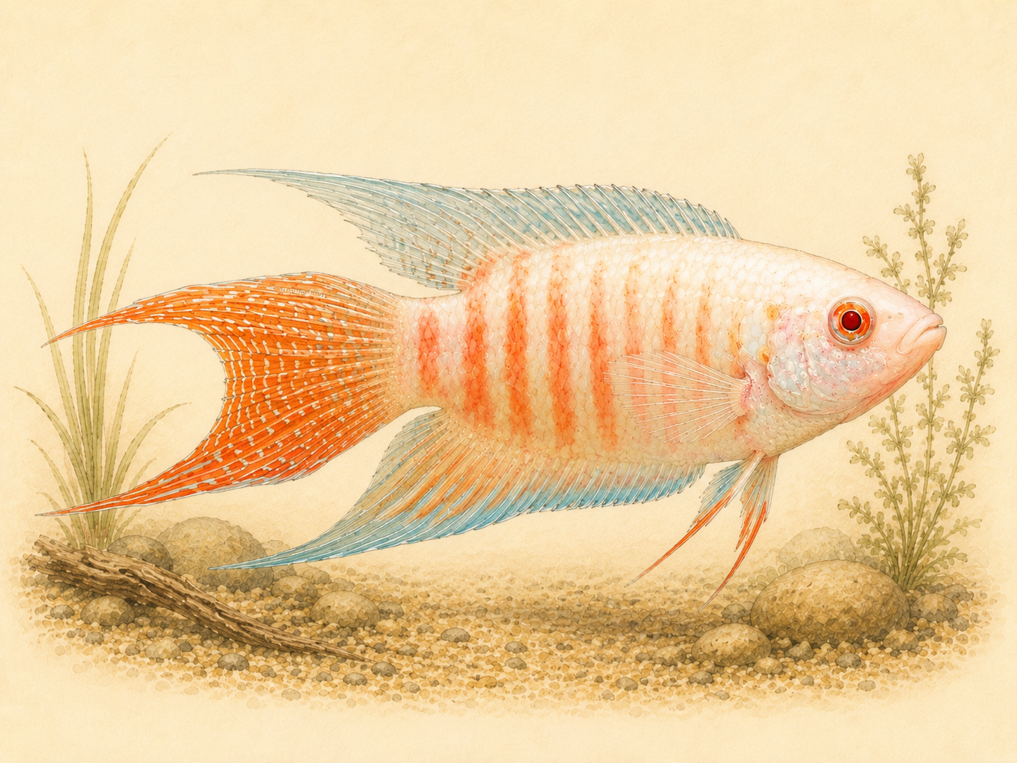 Albino Paradise Fish